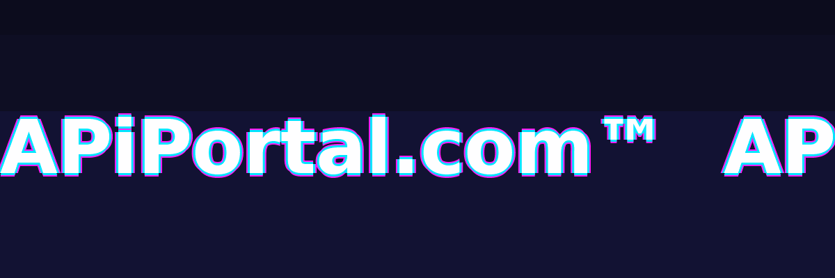 Animated API Portal banner for AI APIs, developer docs and LLM prompts