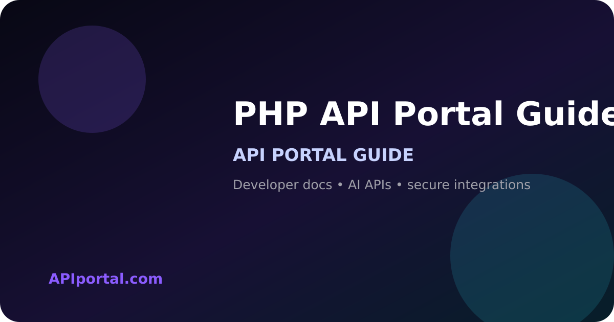 PHP API Portal Guide: Secure REST APIs, Documentation and Developer Access featured image